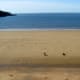 The beach was almost deserted. This was right across from the campground.