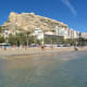 Santa Barbara Castle looms over Postiguet beach.