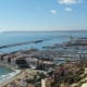 The port of Alicante from the Santa Barbara Castle.