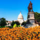 View of the U.S. Capitol Building from Garfield Circle in Washington DC
