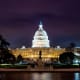 U.S. Capitol Building at night in Washington DC