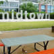 Picnic tables in Bagby Park
