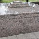 Another view of the granite monument with names of the fallen police officers.