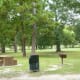 Picnic tables and BBQ pits in Meyer Park