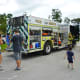 People enjoyed interaction with some of the firemen.