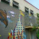 Graffiti art mural across the street from Baldwin Park