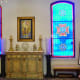 Czech Center Museum beautiful stained glass windows in the Wenceslas Chapel