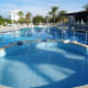 Paddling pool overlooking main pool.