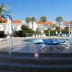Raised sunbed area.