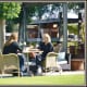 Outside dining at Tiny Boxwoods