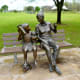 Grandma and Grandaughter on Bench