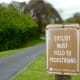 A sign along the trail