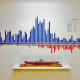 A linear portrayal of ship losses between the Allies & Germany at Houston Maritime Museum.