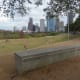 Vast lawn area in Eleanor Tinsley Park near downtown Houston