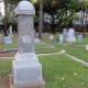 Stelzig Family Plot shown behind Lieb Memorial in Washington Cemetery