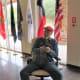 Artist Ken Pridgeon Sr. in the Fallen Warriors Memorial Gallery