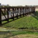 Pedestrian Bridge from the parking lot into Willow Fork Park