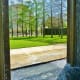 View through waterfall columns in Wortham Park