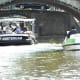 Taking the pedalo tour of Amsterdam.