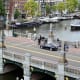 The barriers come down across the Hogesluisbrug.