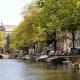 Canal bank in Amsterdam.