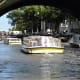 Busy waterway, Amsterdam.