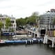 Working boat passing under Hogesluisbrug.
