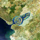 A computer graphic of what the lost city of Atlantis may have looked like.