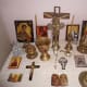 Eastern Orthodox Christian home shrine.