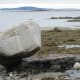 Balance Rock, low tide, looking out to the islands.