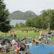 Tea and popovers on the green at Jordan Pond House