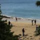 Few bathers on Sand Beach on this warm early September afternoon.