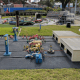 Drag racing in Miniland.