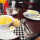 My lunch was seafood chowder. A little more buttery and slightly thicker broth than the one in Digby but quite delicious. It came with a cheddar biscuit.