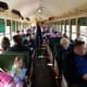 Inside the circa 1923 Pullman class train car.