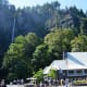 Multnomah Village with Multnomah Falls in the background.