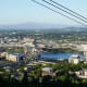 View from inside of the Portland Aerial Tram.