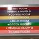 A sign pointing to the different areas in Powell's City of Books in Portland