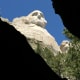 Washington's nose is 21 feet long (6.4 m), while the eyes of the presidents are 11 feet wide (3.4 m) and their mouths are 18 feet wide.(5.5 m).