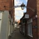 View along Chain Lane to Newark Market Place