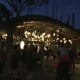 At night you can see into the canteen and see the large gourd lights.