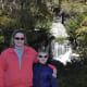 Jake and Sondra pose by a lovely waterfall.