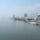 Here is the view along the Chinese side of the river. It's busy with street hawkers, tourists and boats and is in complete contrast to the opposite side of the river. This is a great spot to find a restaurant and try out some North Korean cuisine.