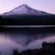 Mount Hood towering behind Trillium Lake