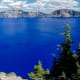 Beautiful blue Crater Lake National Park, Oregon