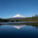 Mount Hood towering behind Trillium Lake