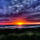 Sun set at South Beach in Newport