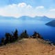 Crater Lake National Park on a smoky afternoon