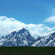 Jackson Lake from Jackson Lake Lodge in Grand Teton National Park, Wyoming