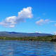 View of Grand Lake, Colorado from a pontoon boat on Grand Lake.